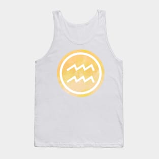 Caramel Watercolor Zodiac - Aquarius Tank Top